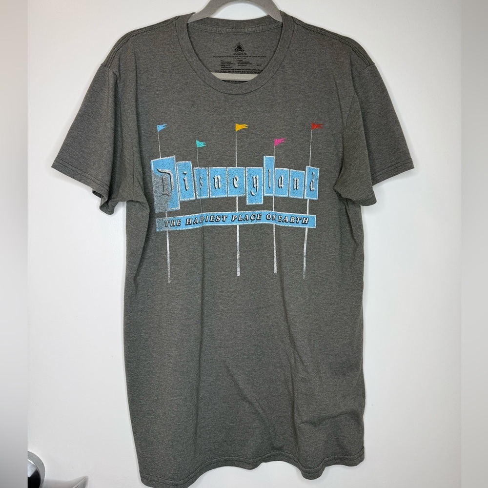 Vintage Disneyland T Shirt Mens Large Grey Disney Oversized Graphic Tee Y2K 90s
